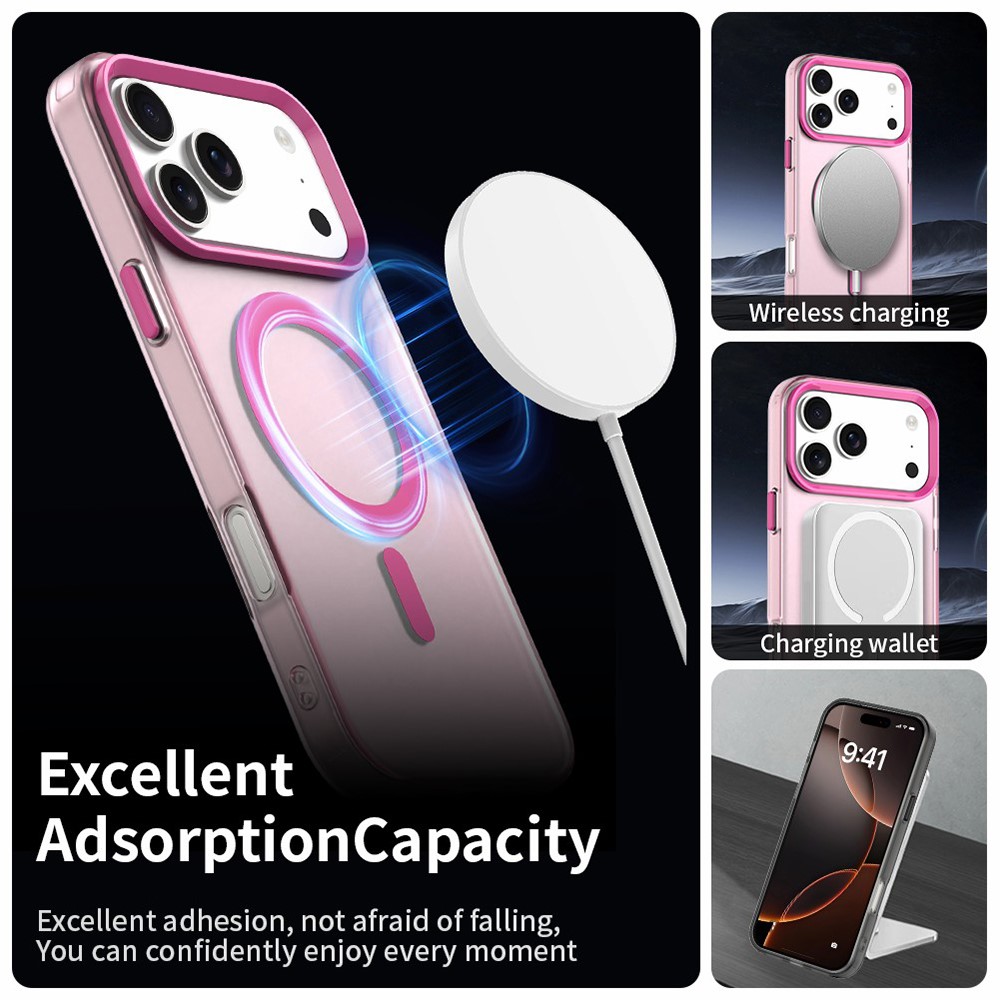  iPhone 17 Pro Skal MagSafe Hybrid Rosa - Teknikhallen.se