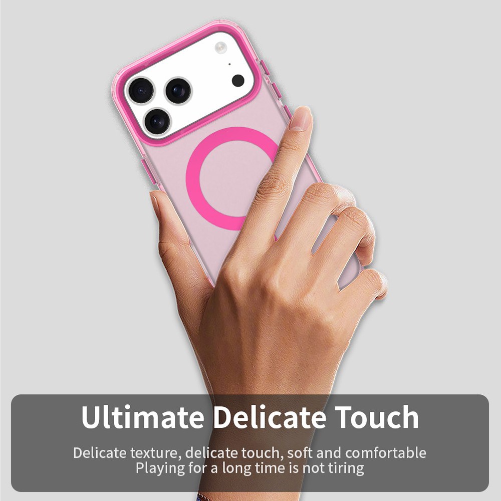  iPhone 17 Pro Skal MagSafe Hybrid Rosa - Teknikhallen.se