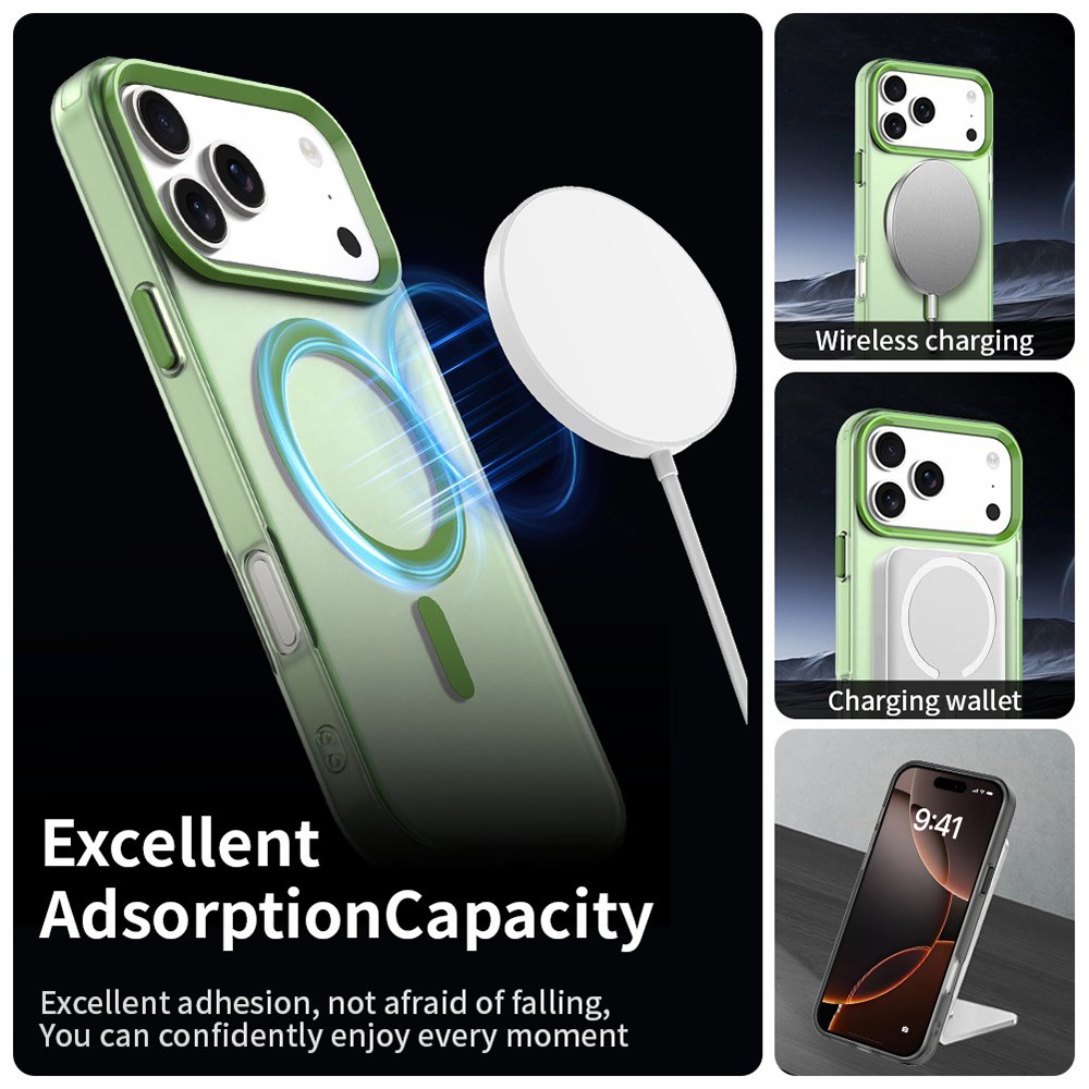  iPhone 17 Pro Skal MagSafe Hybrid Grön - Teknikhallen.se