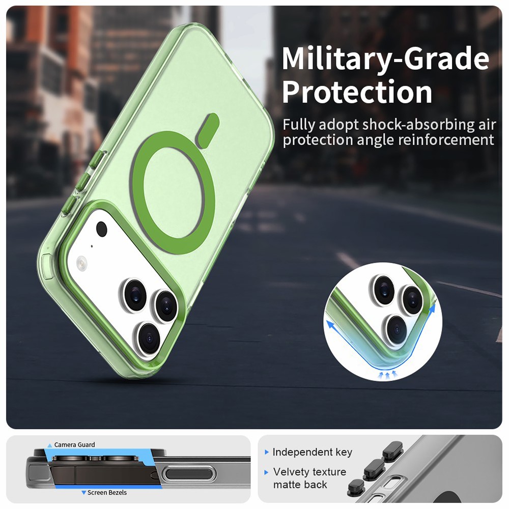  iPhone 17 Pro Skal MagSafe Hybrid Grön - Teknikhallen.se