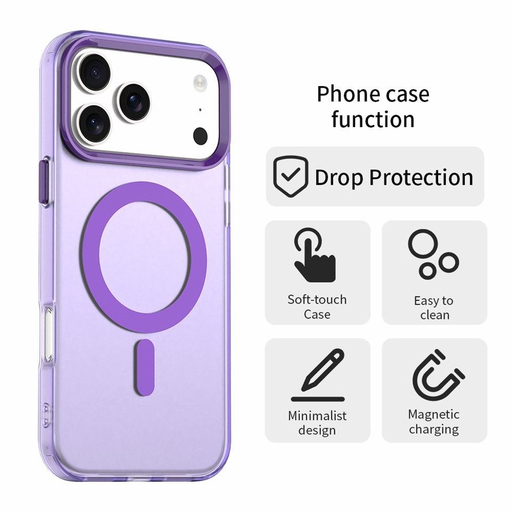  iPhone 17 Pro Skal MagSafe Hybrid Lila - Teknikhallen.se