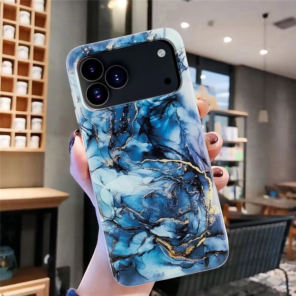  iPhone 17 Pro Skal TPU Marmor Grå - Teknikhallen.se