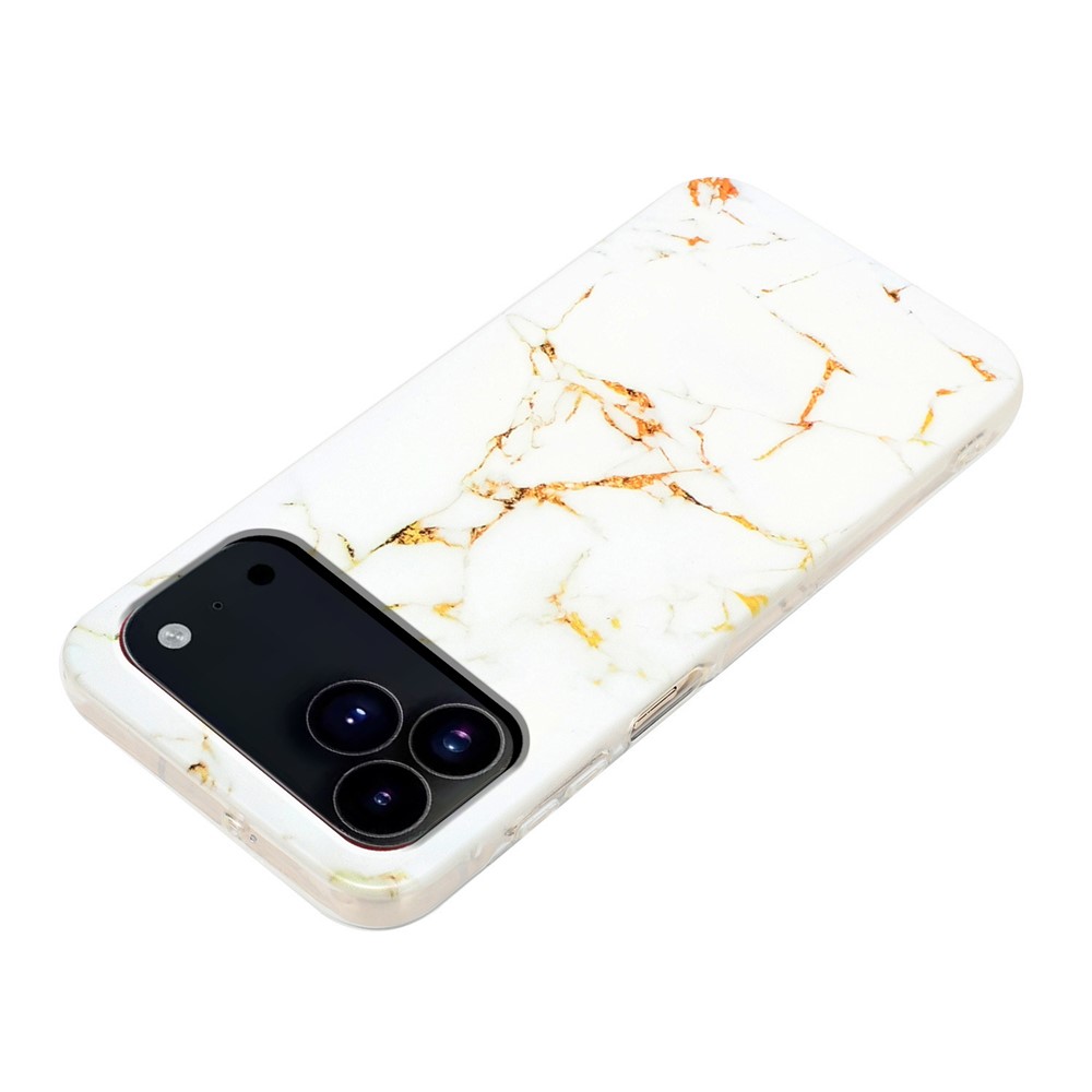  iPhone 17 Pro Skal TPU Marmor Vit - Teknikhallen.se