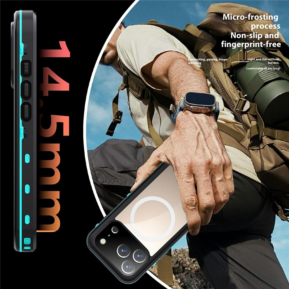 ShellBox ShellBox iPhone 17 Pro MagSafe IP68 Vattentät Skal Blå - Teknikhallen.se