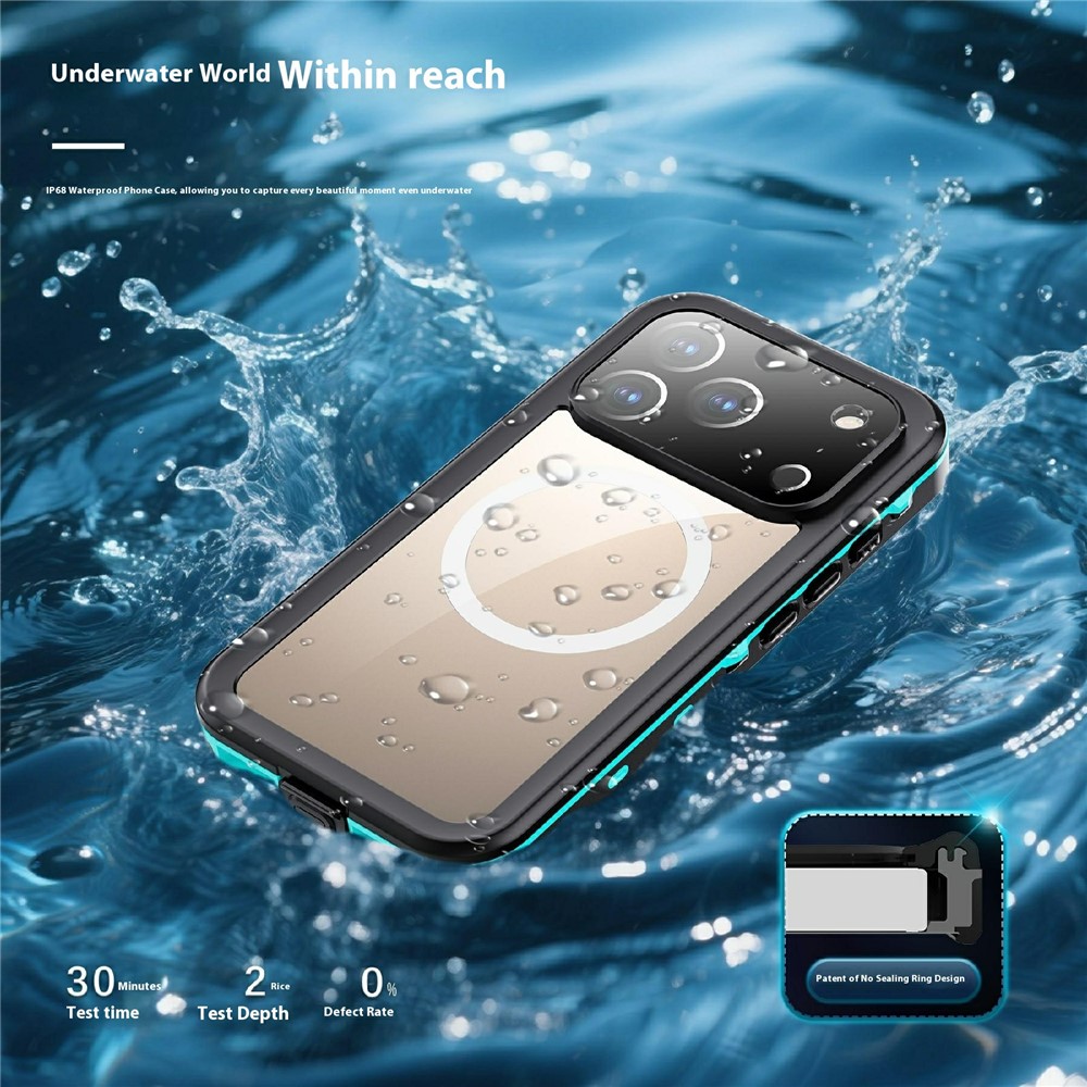 ShellBox ShellBox iPhone 17 Pro MagSafe IP68 Vattentät Skal Blå - Teknikhallen.se