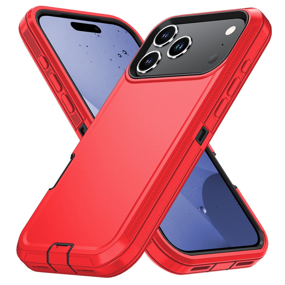  iPhone 17 Pro Skal Extreme Shockproof Hybrid Röd - Teknikhallen.se