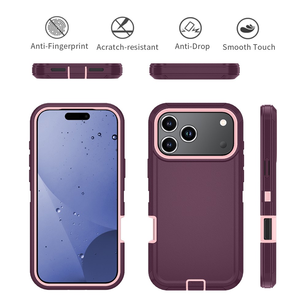  iPhone 17 Pro Skal Extreme Shockproof Hybrid Vinröd - Teknikhallen.se