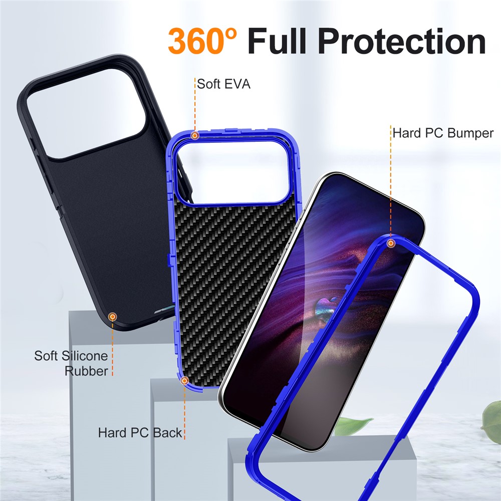  iPhone 17 Pro Skal Extreme Shockproof Hybrid Blå - Teknikhallen.se