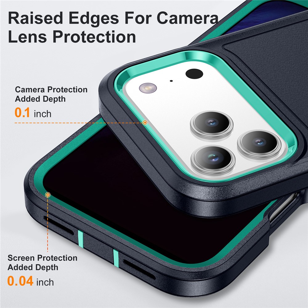  iPhone 17 Pro Skal Extreme Shockproof Hybrid Mörk Blå - Teknikhallen.se