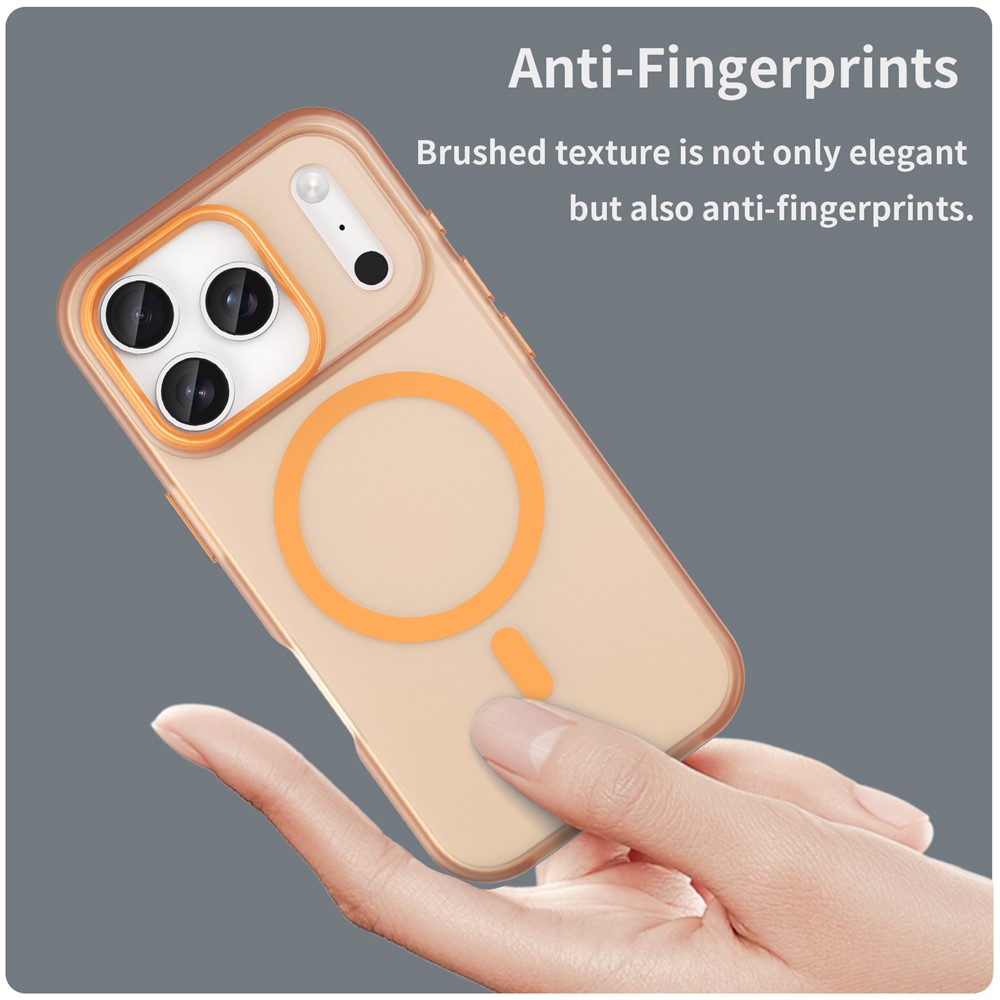  iPhone 17 Pro Skal MagSafe Hybrid Matt Orange - Teknikhallen.se
