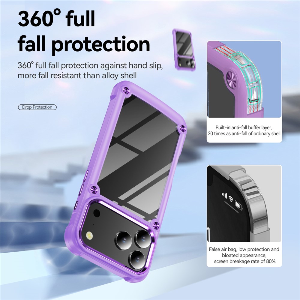  iPhone 17 Pro Max Skal Xtreme Shockproof Hybrid Lila - Teknikhallen.se