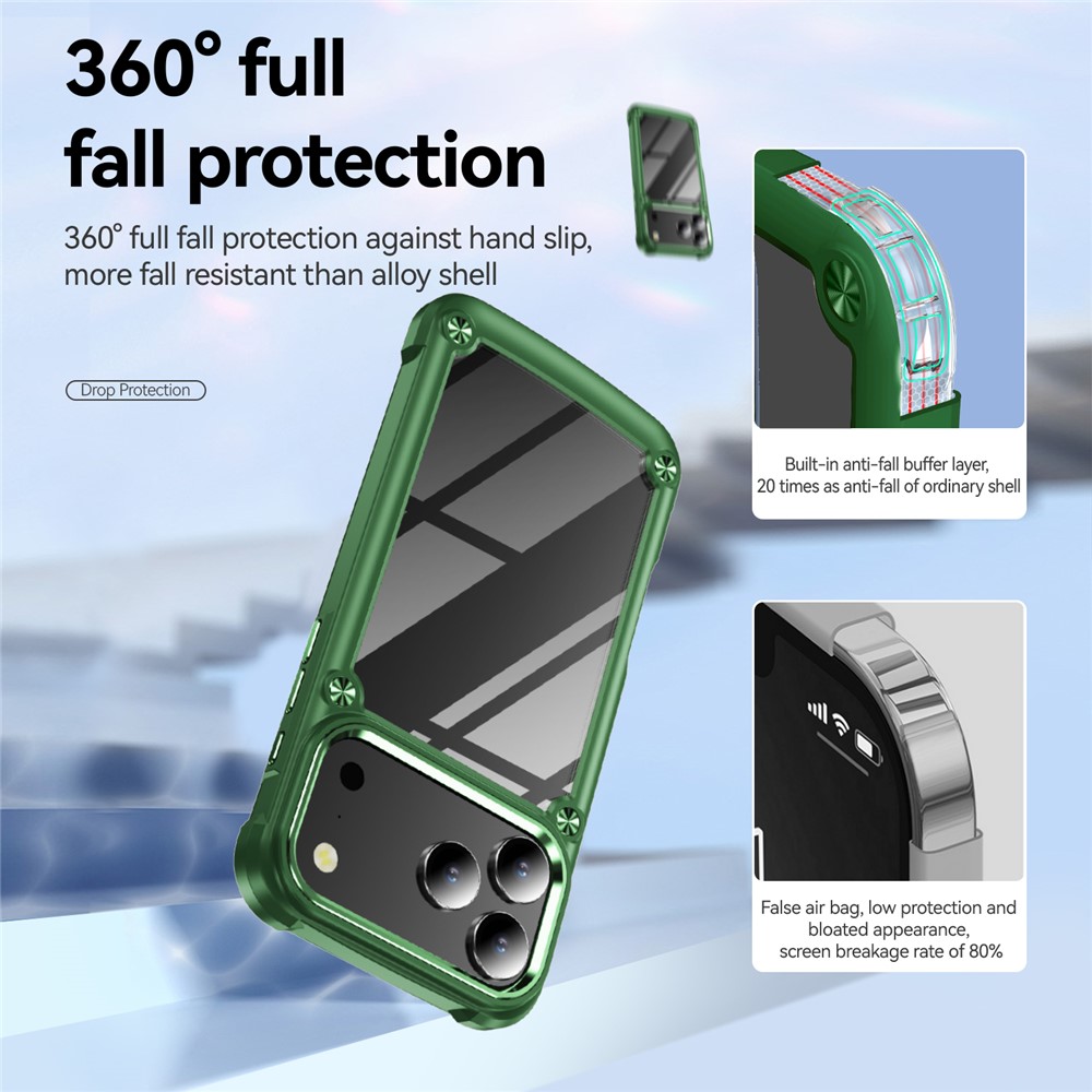  iPhone 17 Pro Max Skal Xtreme Shockproof Hybrid Grön - Teknikhallen.se