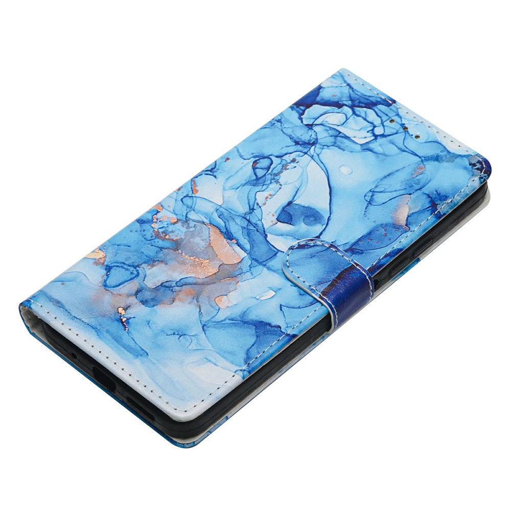  iPhone 17 Pro Max Fodral Med Tryck Blå Marmor - Teknikhallen.se