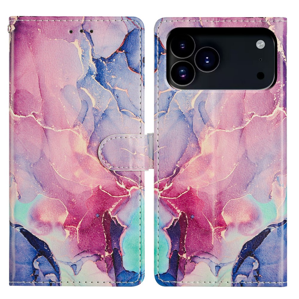  iPhone 17 Pro Max Fodral Med Tryck Rosa Marmor - Teknikhallen.se