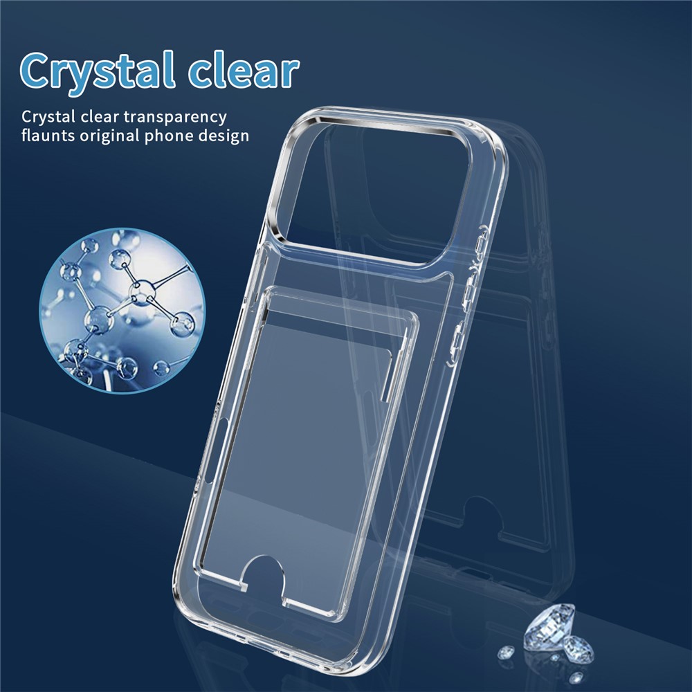  iPhone 17 Pro Max Skal Med Korthållare Transparent - Teknikhallen.se