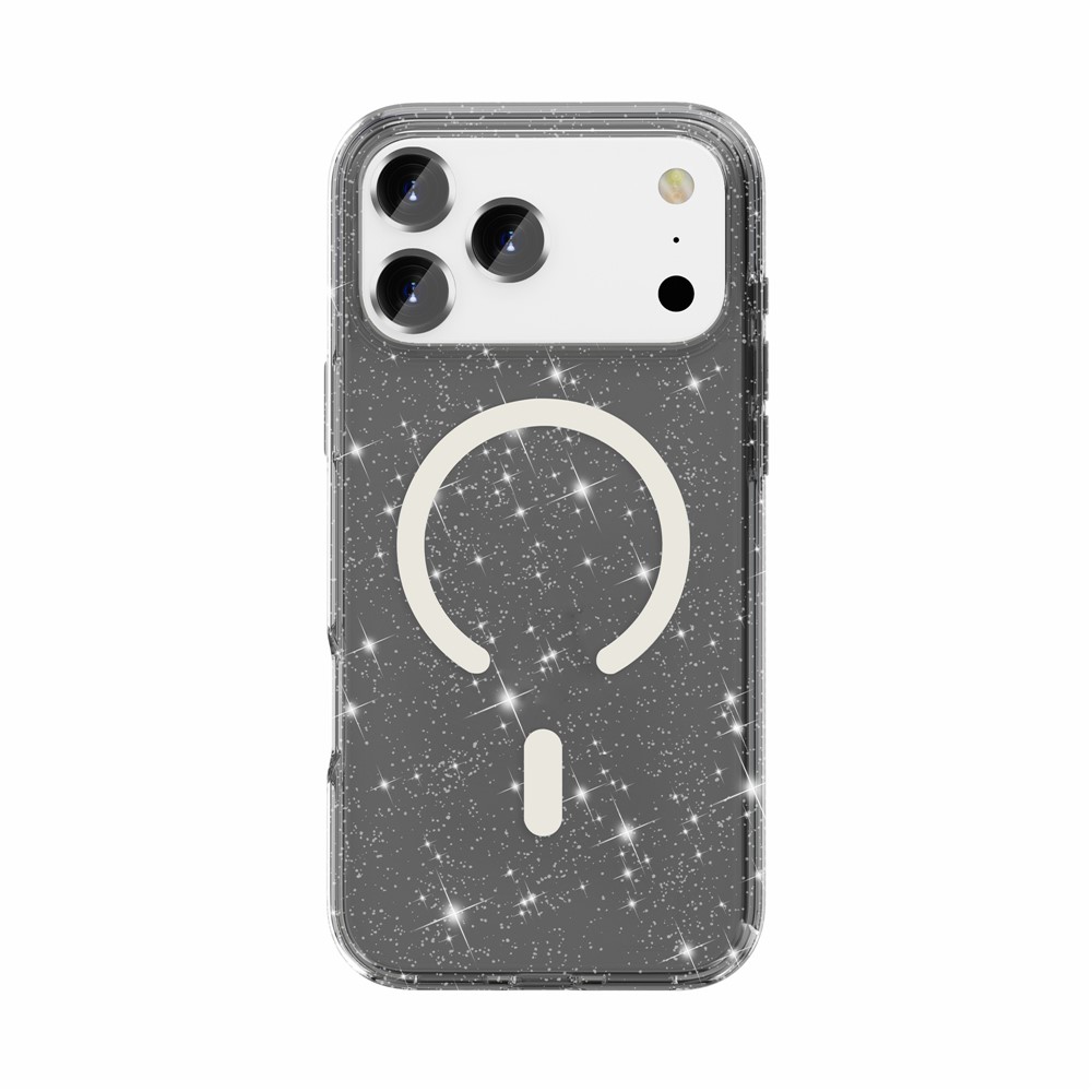  iPhone 17 Pro Max Skal MagSafe Glitter Svart - Teknikhallen.se