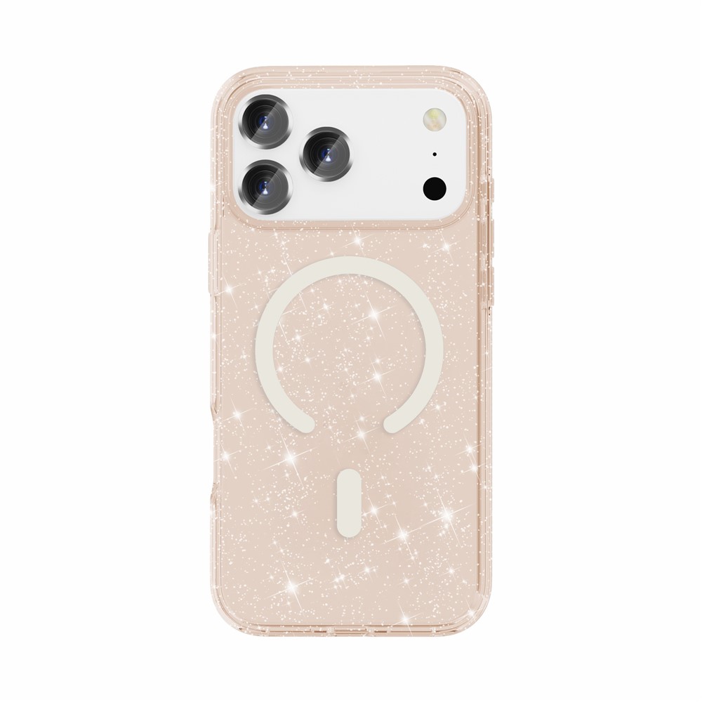  iPhone 17 Pro Max Skal MagSafe Glitter Guld - Teknikhallen.se