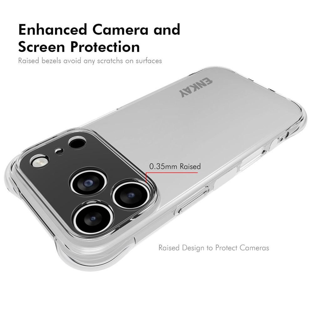 ENKAY ENKAY iPhone 17 Pro Max Skal Shockproof TPU Transparent - Teknikhallen.se