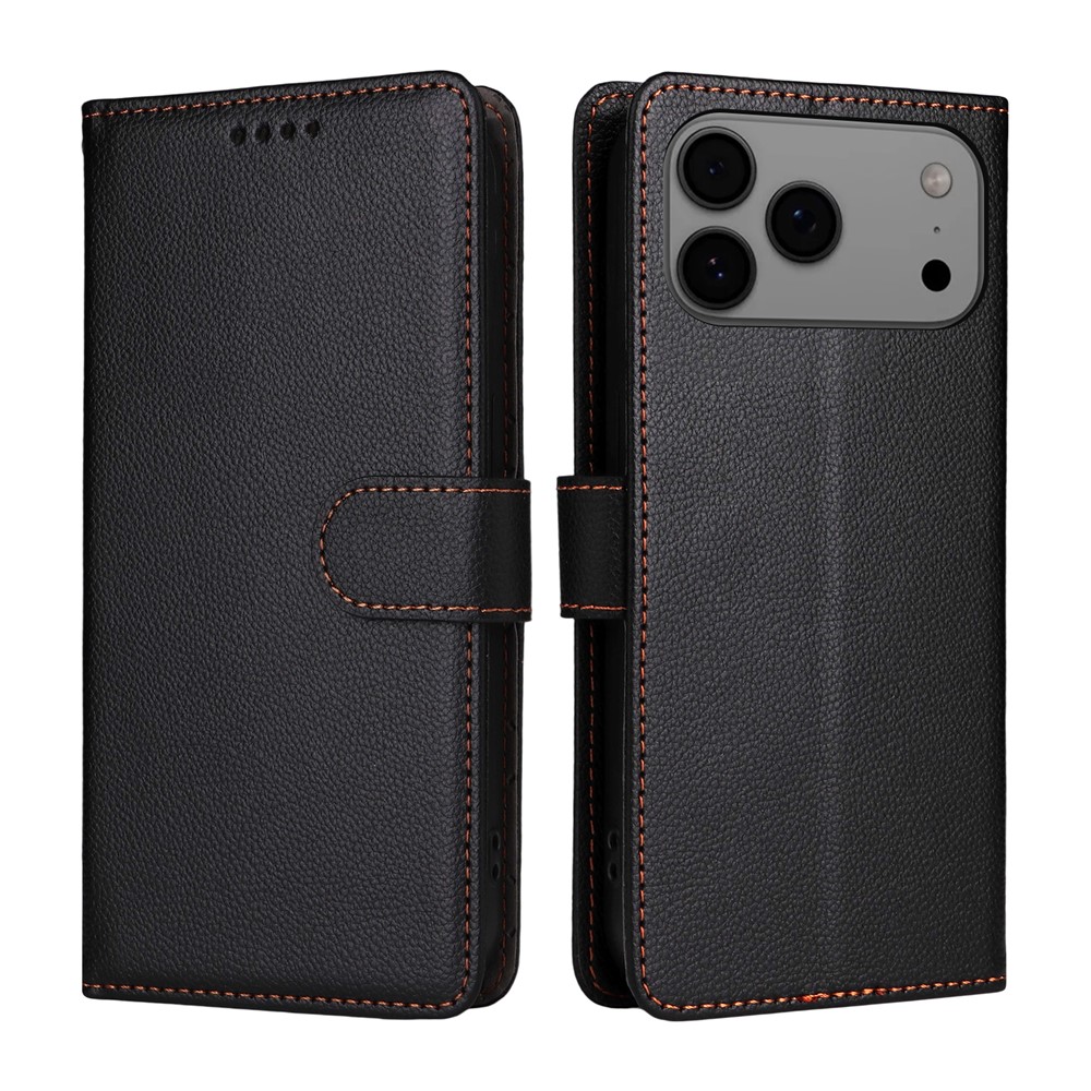  iPhone 17 Pro Max Fodral RFID Läder Svart - Teknikhallen.se