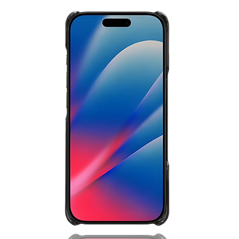  iPhone 17 Pro Max Skal Med Kortfack Läder Svart - Teknikhallen.se