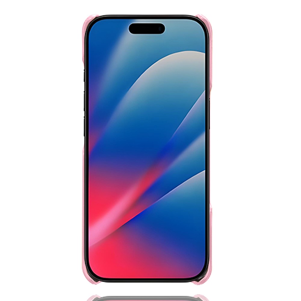  iPhone 17 Pro Max Skal Med Kortfack Läder Roséguld - Teknikhallen.se