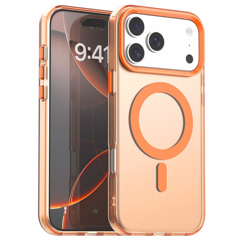  iPhone 17 Pro Max Skal MagSafe Hybrid Orange - Teknikhallen.se