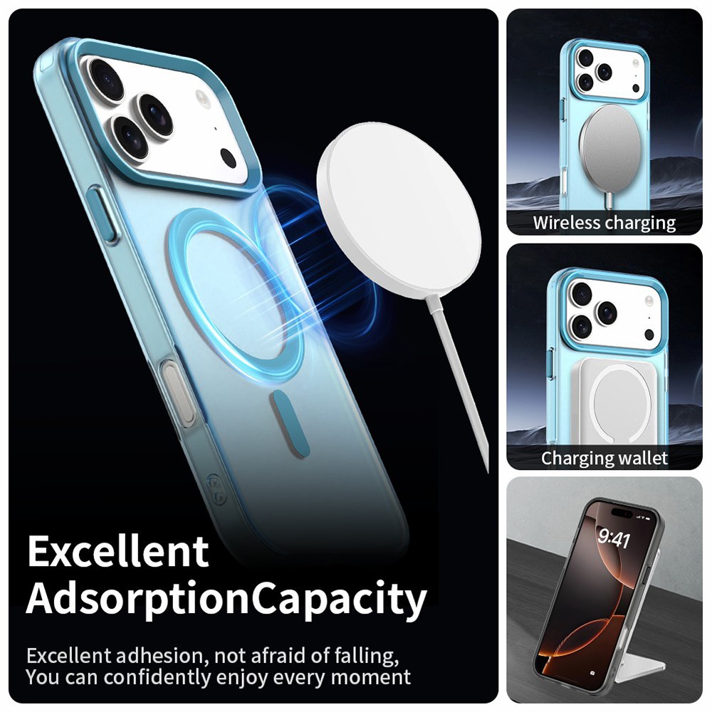  iPhone 17 Pro Max Skal MagSafe Hybrid Blå - Teknikhallen.se