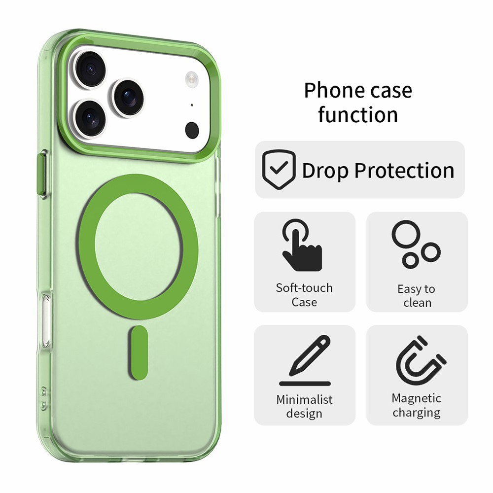  iPhone 17 Pro Max Skal MagSafe Hybrid Grön - Teknikhallen.se