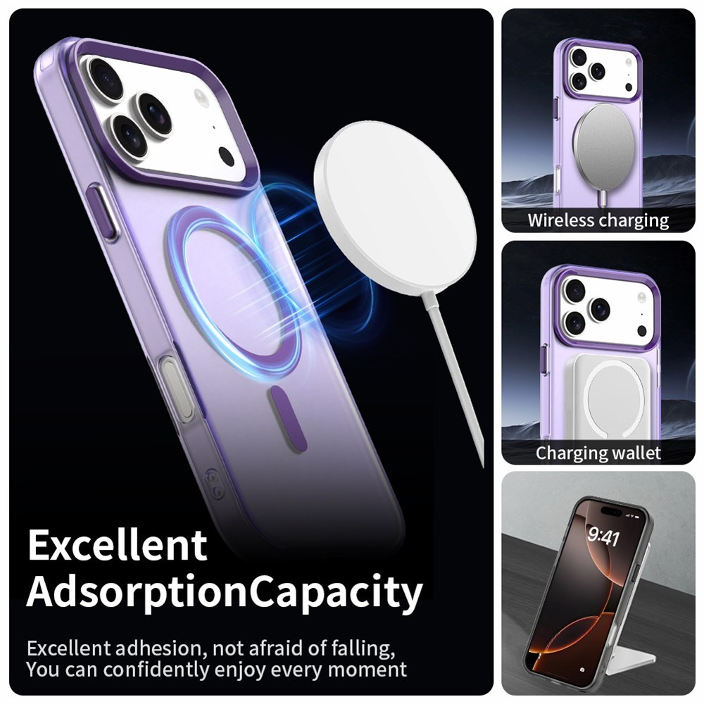  iPhone 17 Pro Max Skal MagSafe Hybrid Lila - Teknikhallen.se