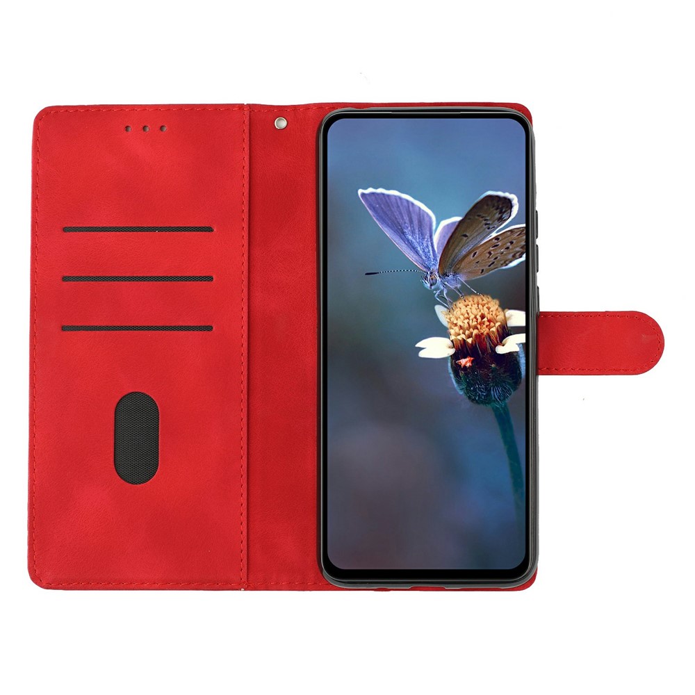  iPhone 17 Pro Max Fodral Med Blommigt Tryck Läder Röd - Teknikhallen.se