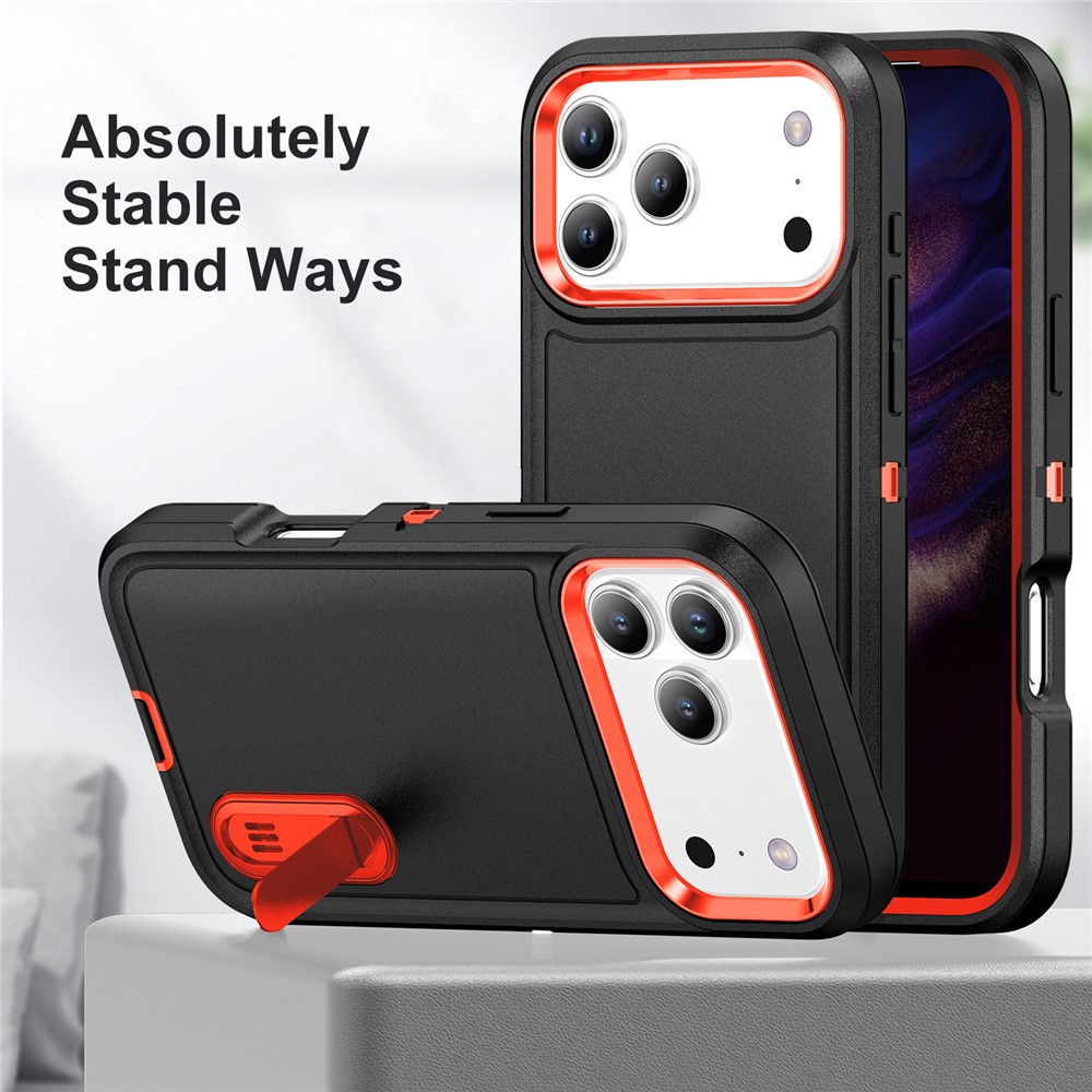  iPhone 17 Pro Max Skal Extreme Shockproof Hybrid Svart / Orange - Teknikhallen.se