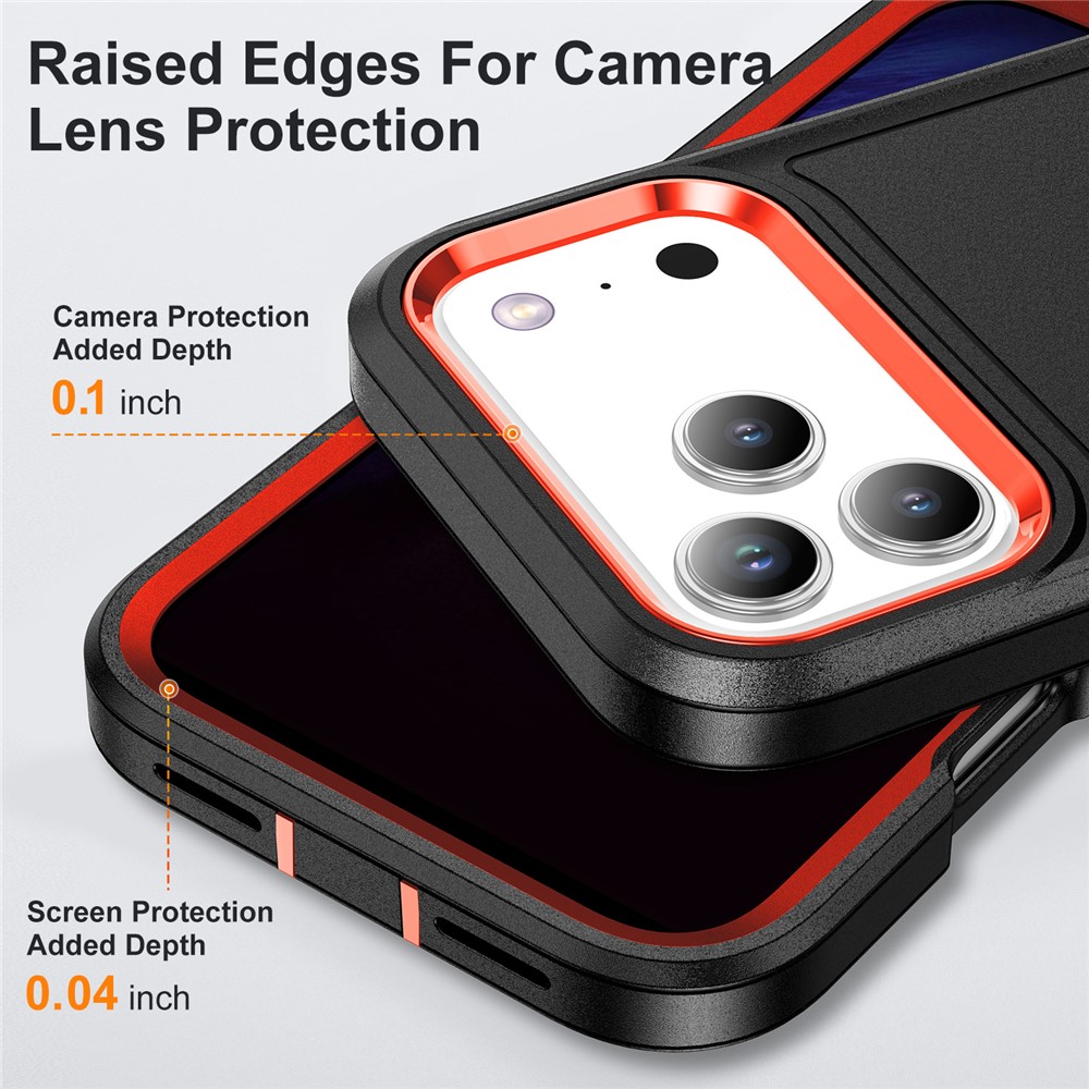  iPhone 17 Pro Max Skal Extreme Shockproof Hybrid Svart / Orange - Teknikhallen.se