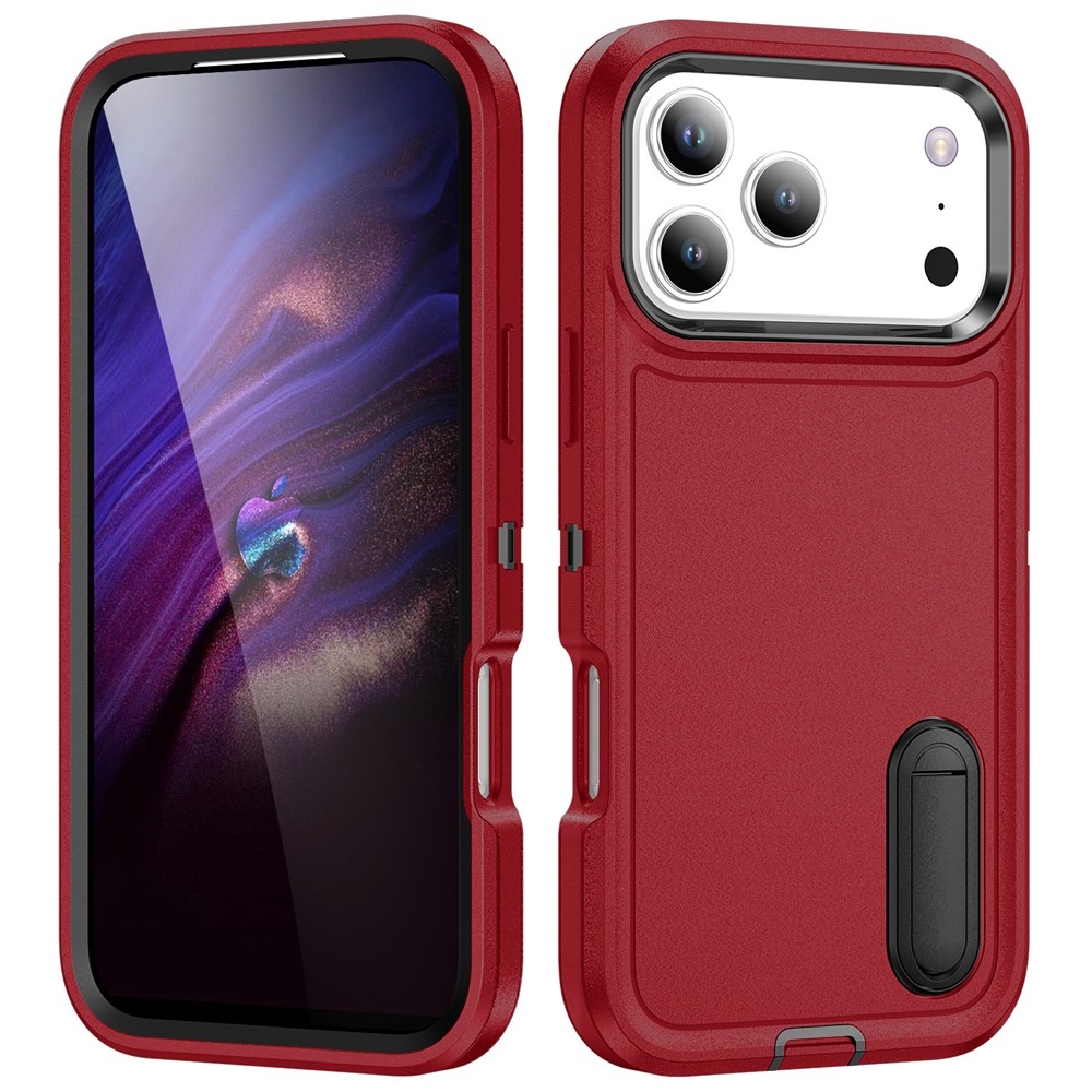  iPhone 17 Pro Max Skal Extreme Shockproof Hybrid Röd / Svart - Teknikhallen.se