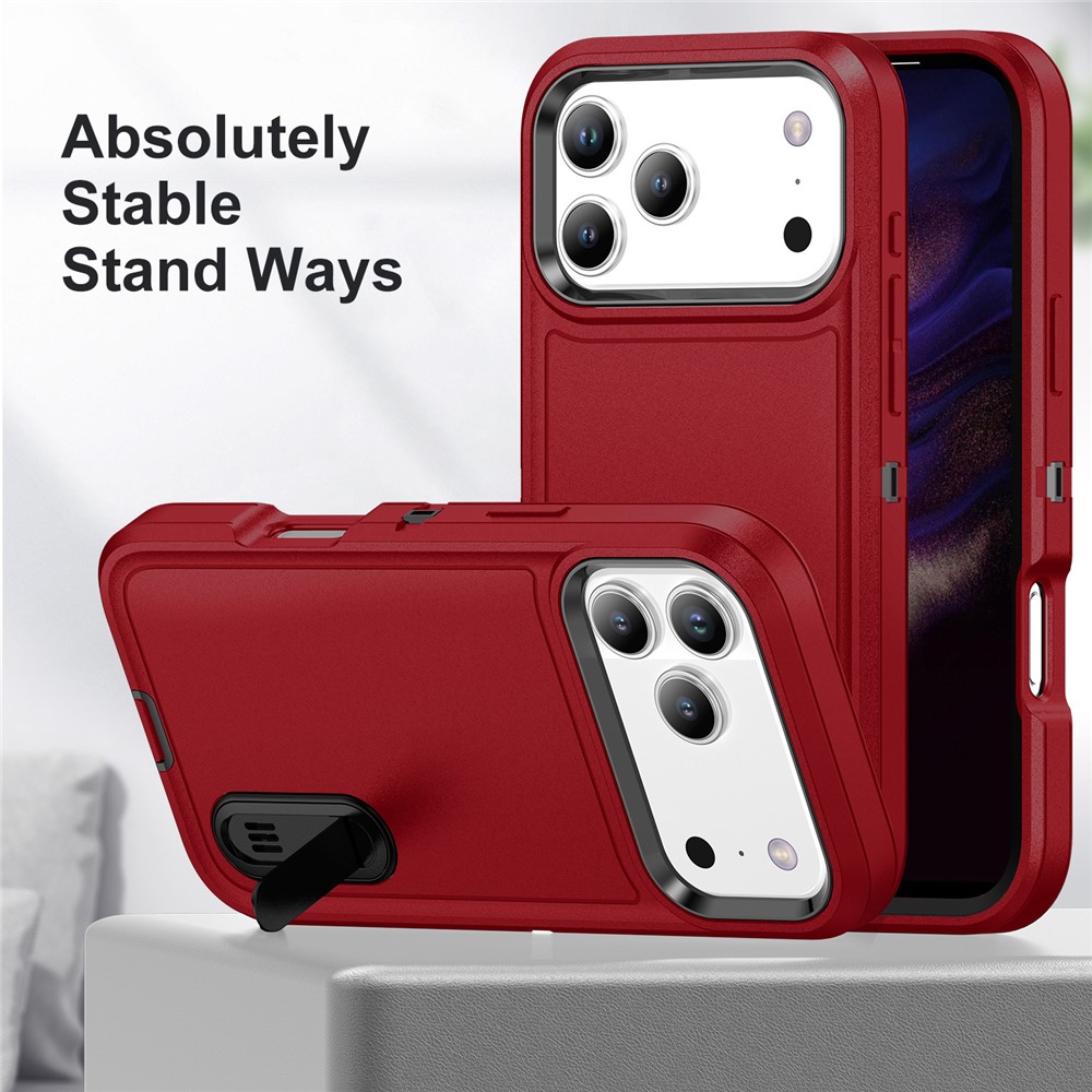  iPhone 17 Pro Max Skal Extreme Shockproof Hybrid Röd / Svart - Teknikhallen.se