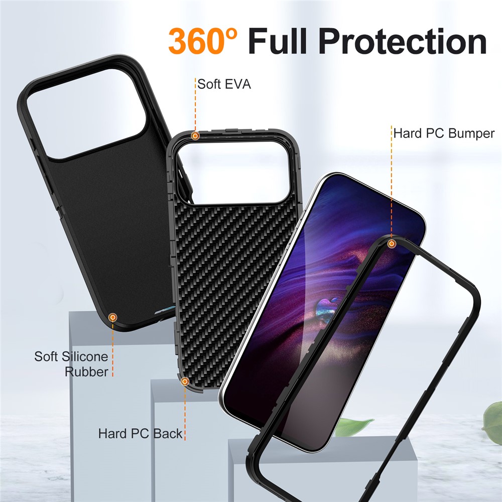  iPhone 17 Pro Max Skal Extreme Shockproof Hybrid Svart - Teknikhallen.se