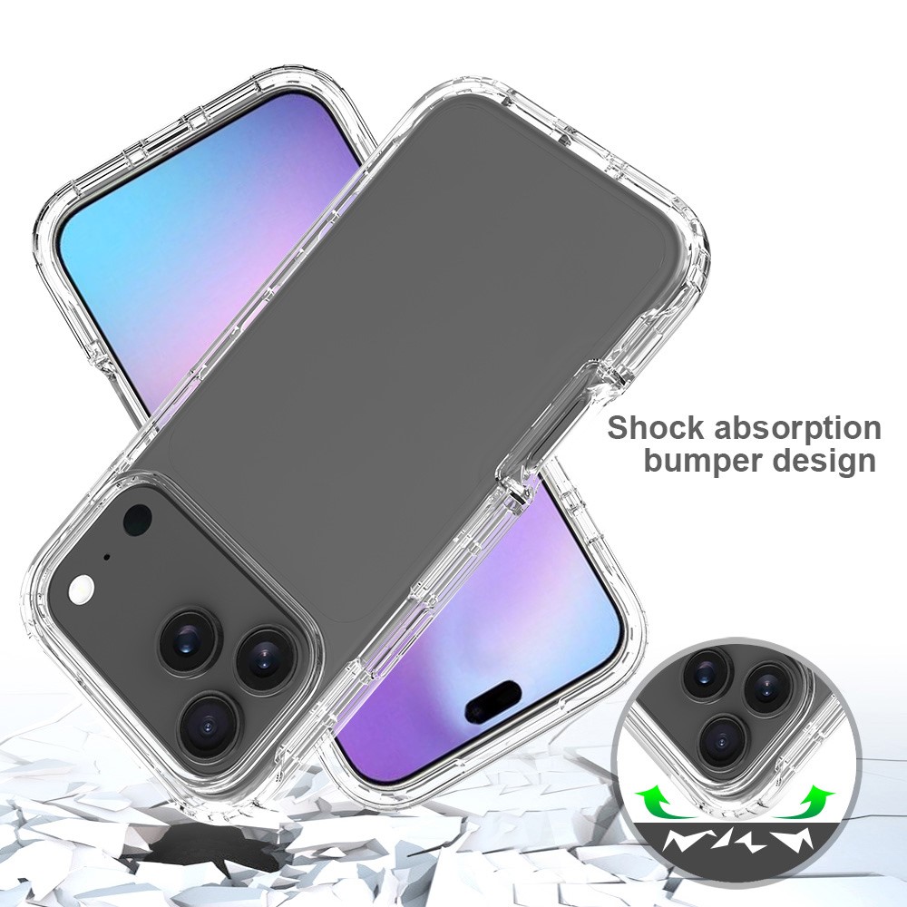  iPhone 17 Pro Max Skal Shockproof Hybrid Transparent - Teknikhallen.se