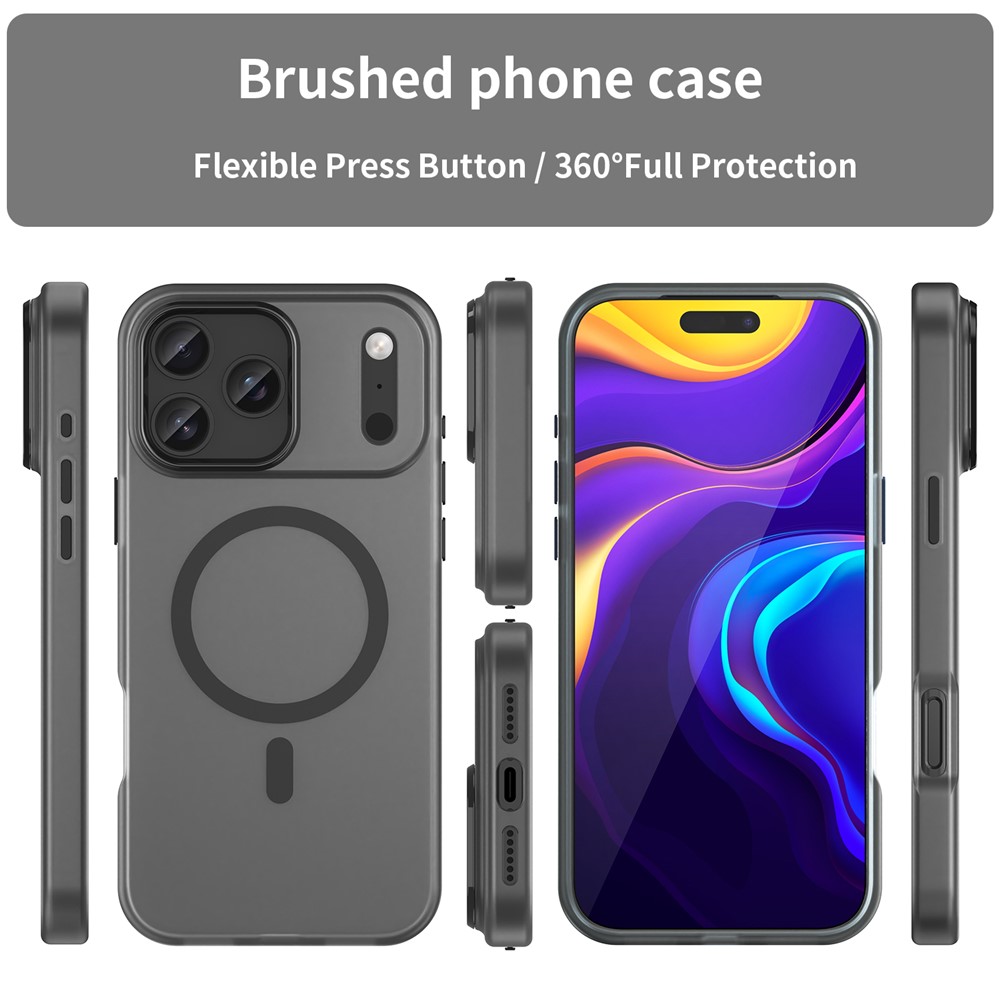 iPhone 17 Pro Max Skal MagSafe Hybrid Matt Svart - Teknikhallen.se