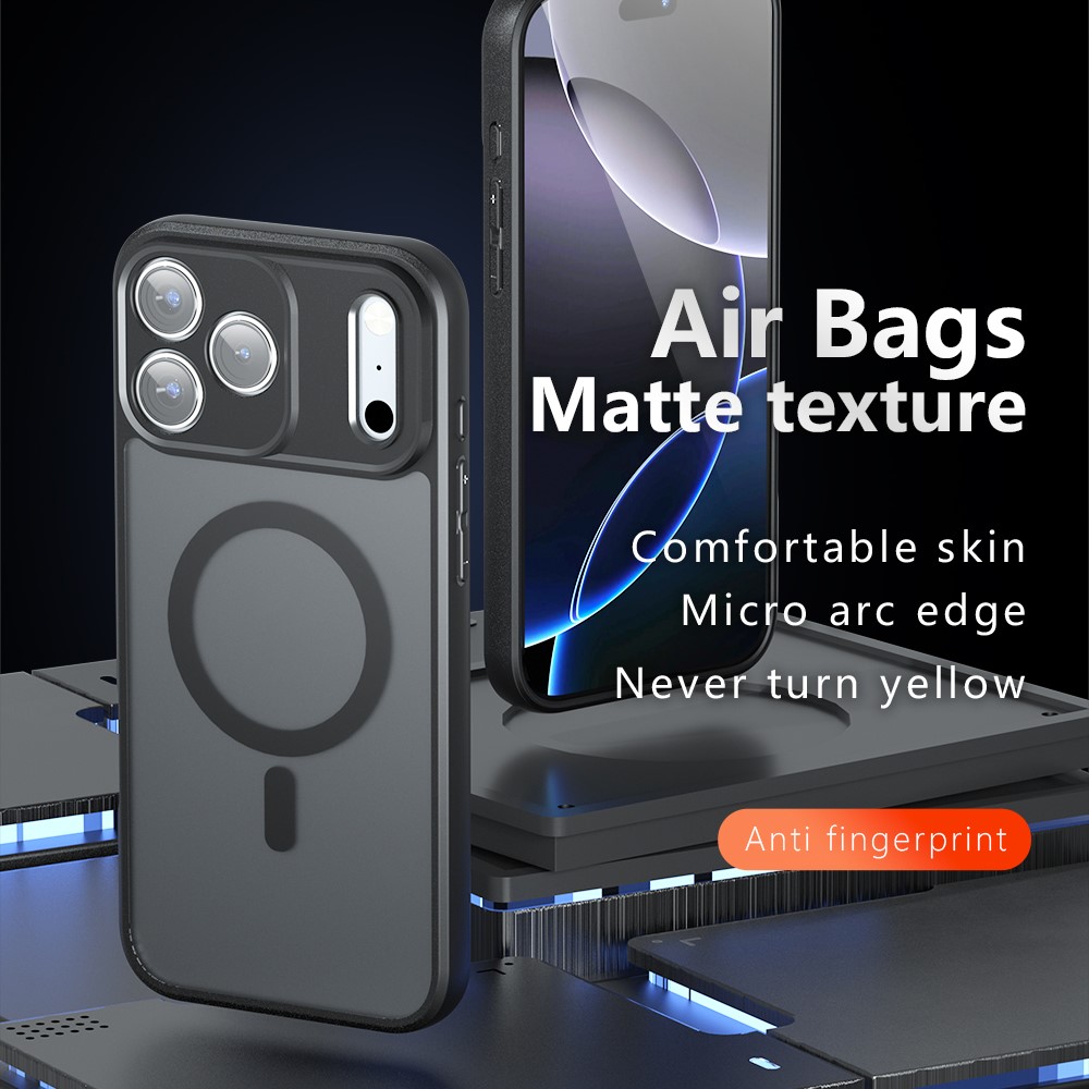 iPhone 17 Pro Max Skal MagSafe Hybrid Svart - Teknikhallen.se
