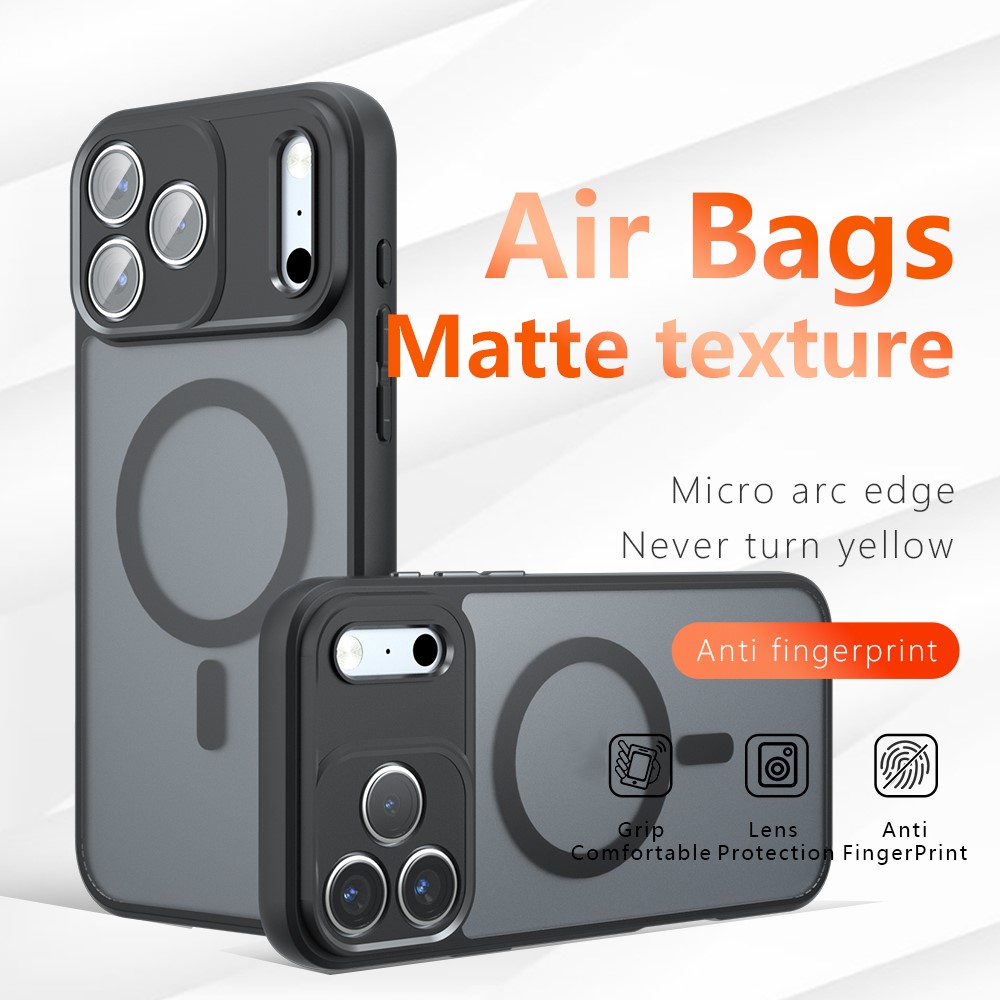  iPhone 17 Pro Max Skal MagSafe Hybrid Svart - Teknikhallen.se