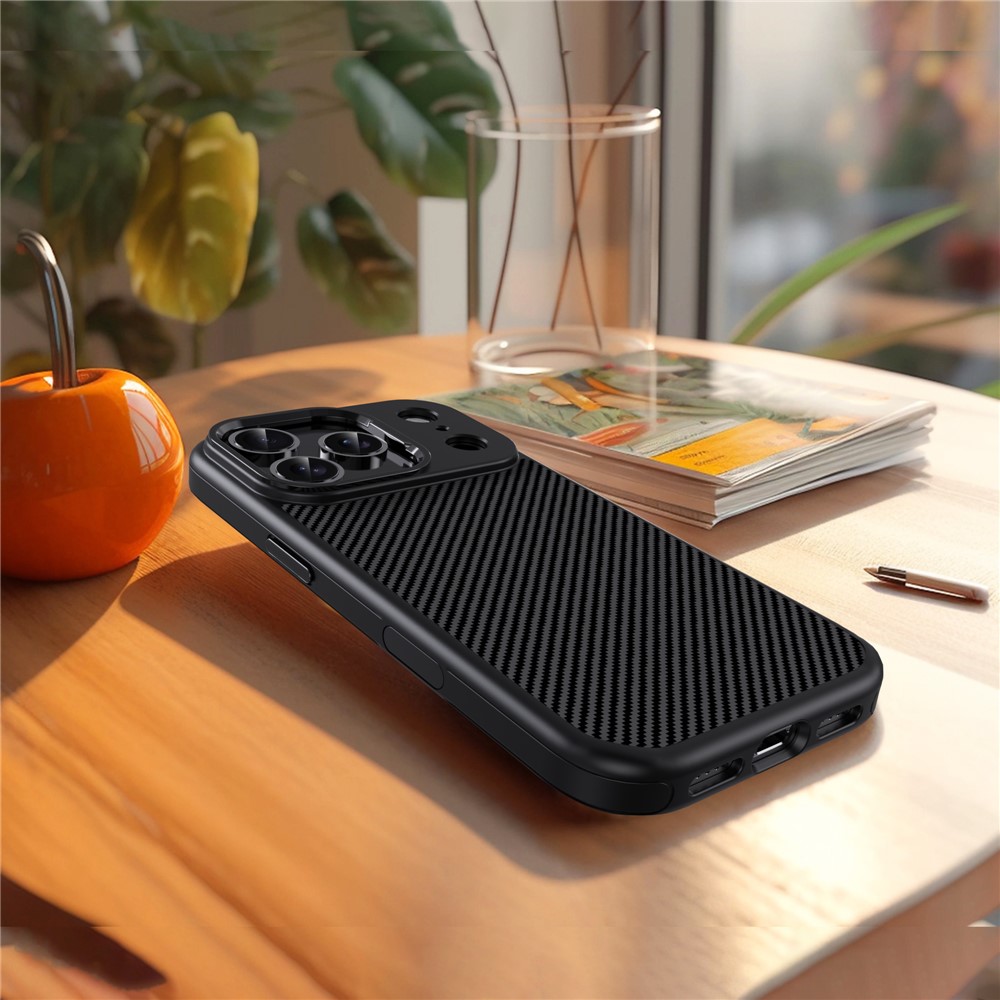 IPAKY IPAKY iPhone 17 Pro Max Skal TPU Kolfiber Textur Svart - Teknikhallen.se