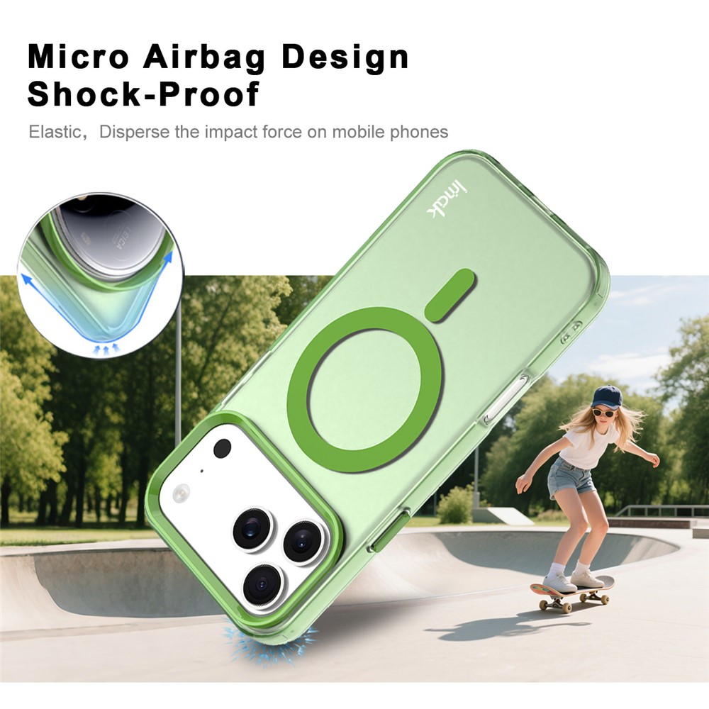 IMAK IMAK iPhone 17 Pro Max Skal MagSafe Anti Drop Grön - Teknikhallen.se