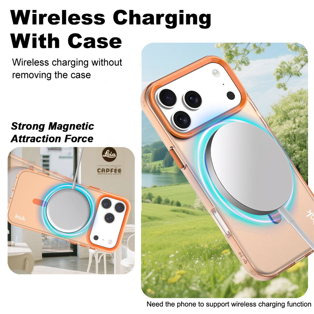 IMAK IMAK iPhone 17 Pro Max Skal MagSafe Anti Drop Orange - Teknikhallen.se