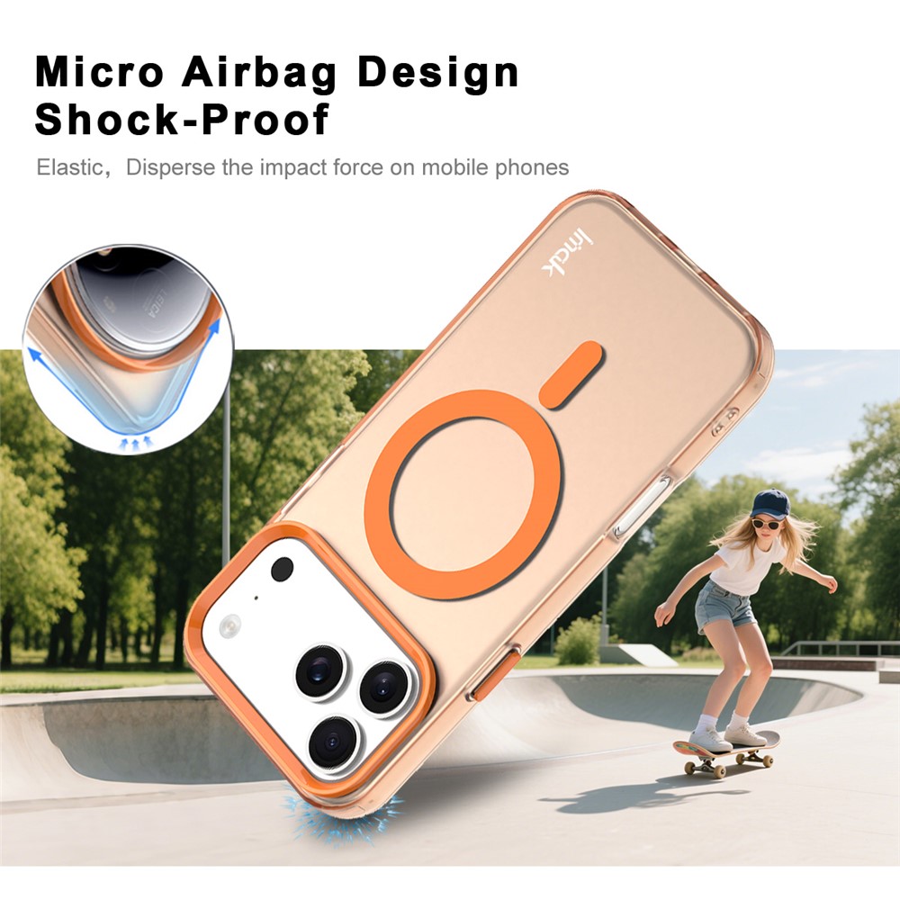 IMAK IMAK iPhone 17 Pro Max Skal MagSafe Anti Drop Orange - Teknikhallen.se