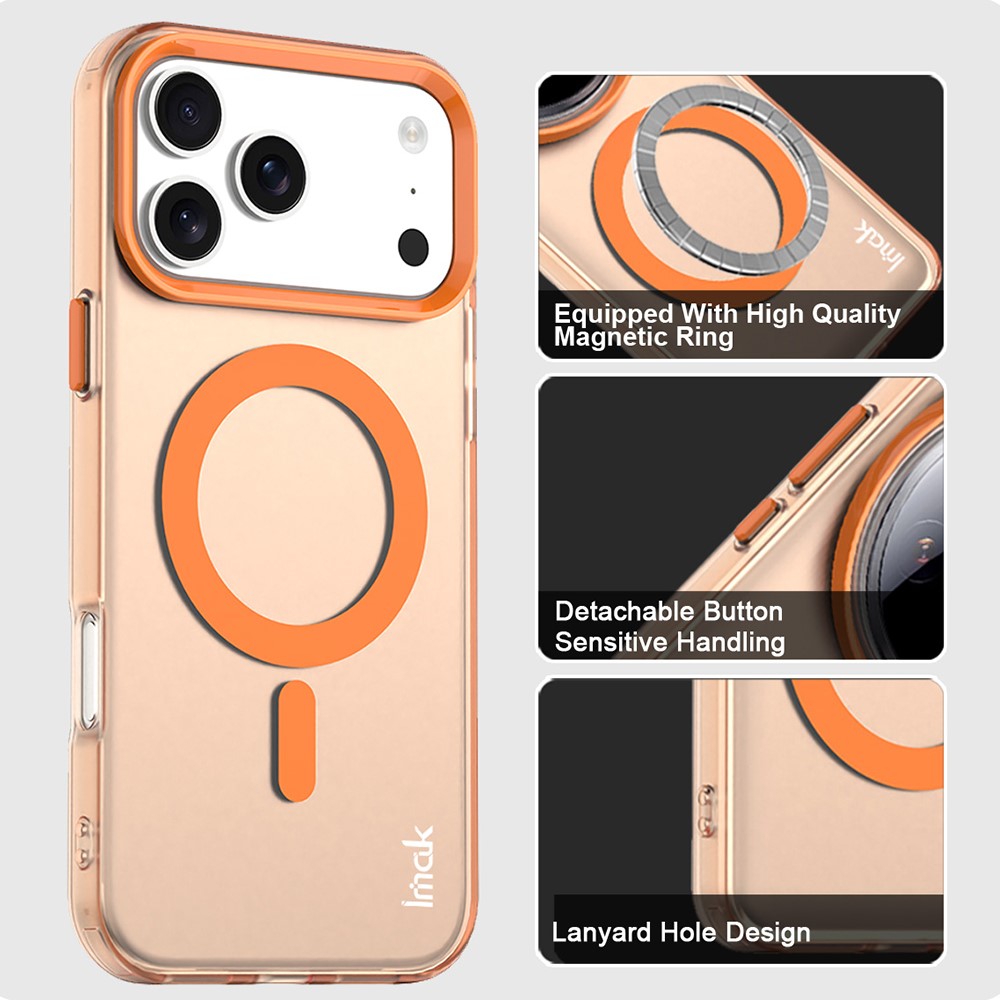 IMAK IMAK iPhone 17 Pro Max Skal MagSafe Anti Drop Orange - Teknikhallen.se