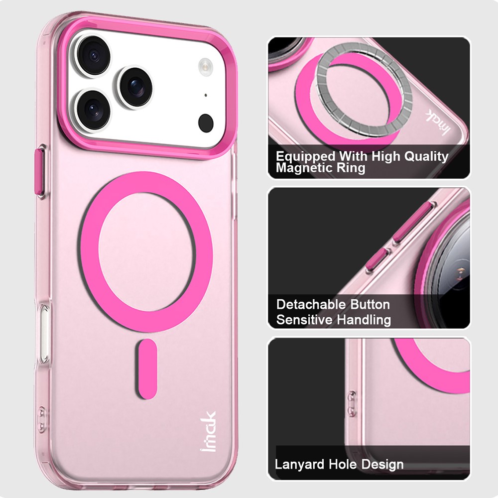 IMAK IMAK iPhone 17 Pro Max Skal MagSafe Anti Drop Rosa - Teknikhallen.se