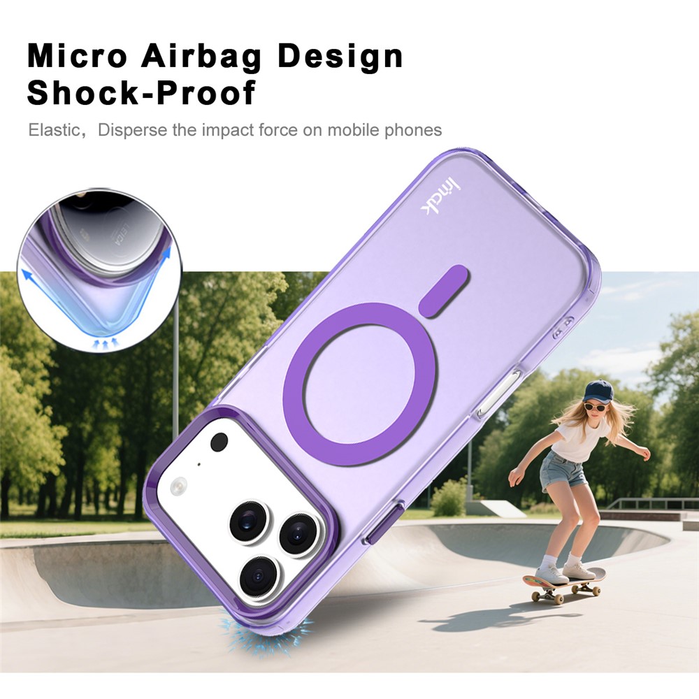IMAK IMAK iPhone 17 Pro Max Skal MagSafe Anti Drop Lila - Teknikhallen.se
