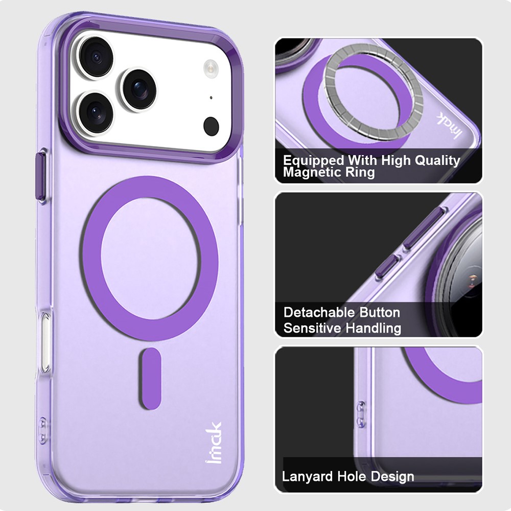 IMAK IMAK iPhone 17 Pro Max Skal MagSafe Anti Drop Lila - Teknikhallen.se
