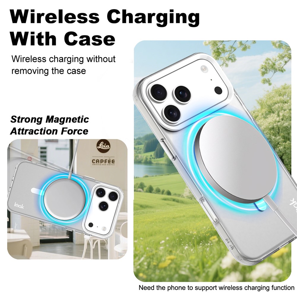 IMAK IMAK iPhone 17 Pro Max Skal MagSafe Anti Drop Vit - Teknikhallen.se