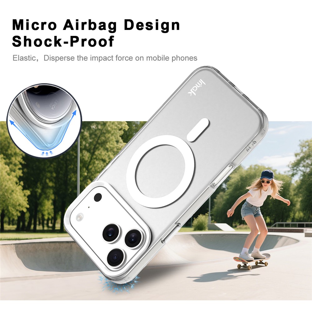 IMAK IMAK iPhone 17 Pro Max Skal MagSafe Anti Drop Vit - Teknikhallen.se