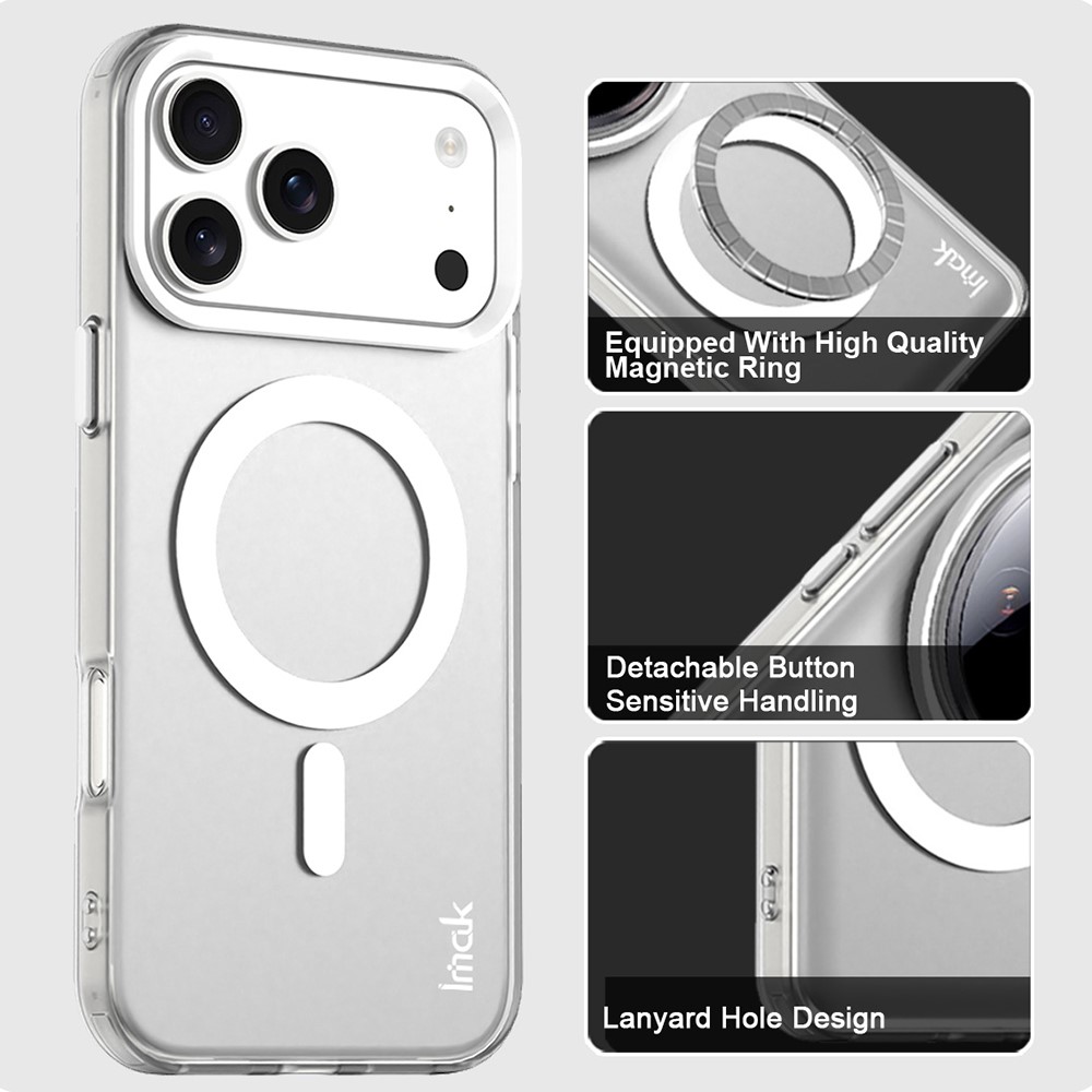 IMAK IMAK iPhone 17 Pro Max Skal MagSafe Anti Drop Vit - Teknikhallen.se